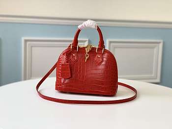 LV Alma BB Crocodelien Brillant N93553 23.5 x 17.5 x 11.5 CM