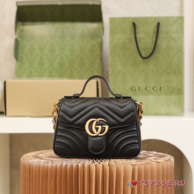 GUCCI GG MARMONT MINI BLACK 547260 21CM - 1