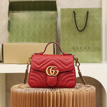 GUCCI GG MARMONT MINI RED 547260 21CM