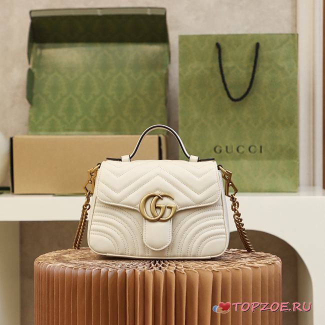 GUCCI GG MARMONT MINI WHITE 547260 21CM - 1