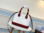 LOUIS VUITTON ALMA BB EPI LEATHER WHITE RED M40302 25*19*11CM - 5