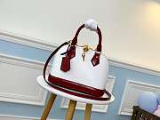 LOUIS VUITTON ALMA BB EPI LEATHER WHITE RED M40302 25*19*11CM - 1