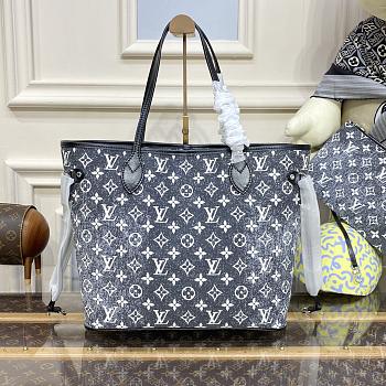 LV Neverfull MM Denim Bag M21465 31 x 28 x 14 cm
