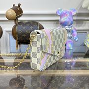 LV Félicie Pochette Damier Azur N40466 21x12x3cm - 2