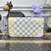 LV Félicie Pochette Damier Azur N40466 21x12x3cm - 3
