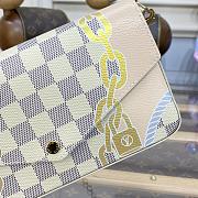 LV Félicie Pochette Damier Azur N40466 21x12x3cm - 4