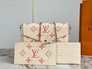 LV Félicie Pochette Cream Trianon Pink M82047 21x12x3CM - 2