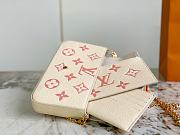LV Félicie Pochette Cream Trianon Pink M82047 21x12x3CM - 3