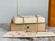 LV Félicie Pochette Cream Trianon Pink M82047 21x12x3CM - 5