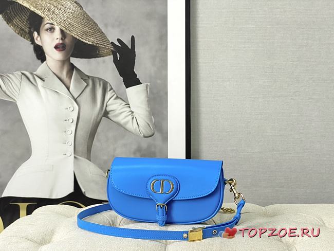 DIOR BOBBY EAST-WEST BAG BLUE M9327 22 x 13 x 5 CM - 1