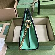 Ophidia Jumbo GG Small Beige and Green Mint Canvas 503877 26x17.5x8CM - 4