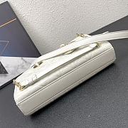 MEDIUM LADY D-JOY BAG WHITE 9217 26*14*6cm - 2