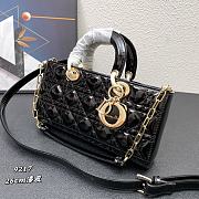 MEDIUM LADY D-JOY BAG BLACK 9217 26*14*6cm - 6