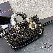 MEDIUM LADY D-JOY BAG BLACK 9217 26*14*6cm - 4