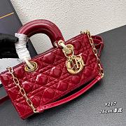 MEDIUM LADY D-JOY BAG RED 9217 26*14*6cm - 1
