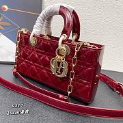 MEDIUM LADY D-JOY BAG RED 9217 26*14*6cm - 6
