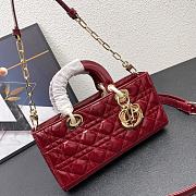 MEDIUM LADY D-JOY BAG RED 9217 26*14*6cm - 5