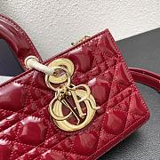 MEDIUM LADY D-JOY BAG RED 9217 26*14*6cm - 4