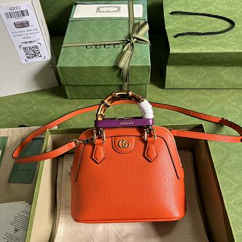Gucci Diana Mini Tote Bag Orange Leather 715775 20 x 16 x 8.5 CM