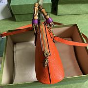 Gucci Diana Mini Tote Bag Orange Leather 715775 20 x 16 x 8.5 CM - 3