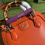 Gucci Diana Mini Tote Bag Orange Leather 715775 20 x 16 x 8.5 CM - 2