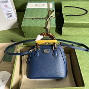 Gucci Diana Mini Tote Bag Blue Leather 715775 20 x 16 x 8.5 CM - 1