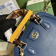 Gucci Diana Mini Tote Bag Blue Leather 715775 20 x 16 x 8.5 CM - 4