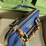 Gucci Diana Mini Tote Bag Blue Leather 715775 20 x 16 x 8.5 CM - 2