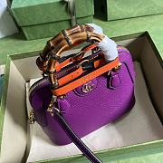 Gucci Diana Mini Tote Bag Purple Leather 715775 20 x 16 x 8.5 CM - 6