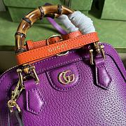 Gucci Diana Mini Tote Bag Purple Leather 715775 20 x 16 x 8.5 CM - 5