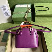 Gucci Diana Mini Tote Bag Purple Leather 715775 20 x 16 x 8.5 CM - 4