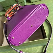 Gucci Diana Mini Tote Bag Purple Leather 715775 20 x 16 x 8.5 CM - 3