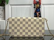 LV FÉLICIE POCHETTE DAMIER WHITE PINK  M61276S – SIZE 21 X 12 X 3CM - 4