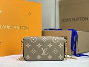 LV POCHETTE FELICIE BICOLOUR BEIGE M80482 –  SIZE 21 X 12 X 3CM - 4