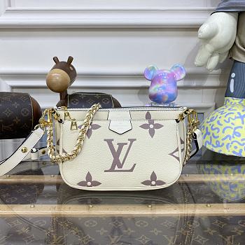 LV MULTI POCHETTE ACCESSOIRES BEIGE M45777 SIZE 25x14.5x4.5 CM