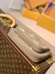 LV MULTI POCHETTE ACCESSOIRES Tourterelle Gray/Cream M45777 SIZE 25x14.5x4.5 CM  - 5