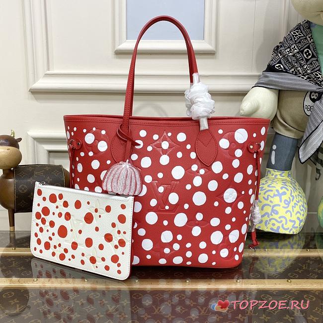 LV x YK Neverfull MM Tote Bag M46422 31X28x14cm - 1