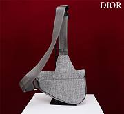 Dior SADDLE BAG Ruthenium 26 x 19 x 4.5CM - 5