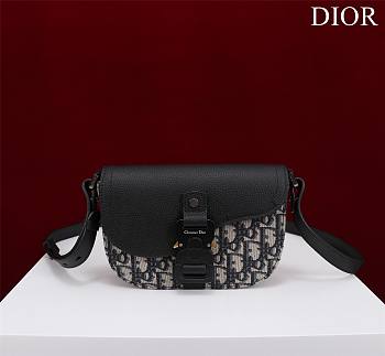 DIOR MINI SADDLE BAG WITH STRAP Beige  19.5 x 13 x 4.3CM
