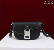 DIOR MINI SADDLE BAG WITH STRAP  Black 19.5 x 13 x 4.3CM - 1