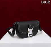 DIOR MINI SADDLE BAG WITH STRAP  Black 19.5 x 13 x 4.3CM - 3