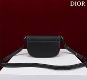 DIOR MINI SADDLE BAG WITH STRAP  Black 19.5 x 13 x 4.3CM - 2