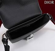 DIOR MINI SADDLE BAG WITH STRAP  Black 19.5 x 13 x 4.3CM - 4