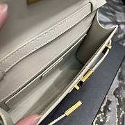 YSL Manhattan Leather Shoulder Bag In Crema Soft 24x17.5x6cm - 6