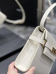 YSL Manhattan Leather Shoulder Bag In Crema Soft 24x17.5x6cm - 2