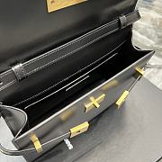 YSL Manhattan Leather Shoulder Bag In Crema Soft black 24x17.5x6cm - 6