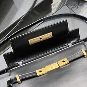 YSL Manhattan Leather Shoulder Bag In Crema Soft black 24x17.5x6cm - 3