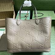Gucci  AABY0 JUMBO GG LARGE TOTE Bag - Grey  40x 33x 19cm - 1