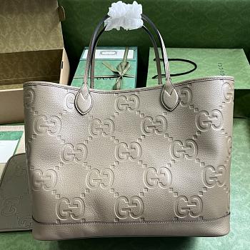 Gucci  AABY0 JUMBO GG LARGE TOTE Bag - Grey  40x 33x 19cm