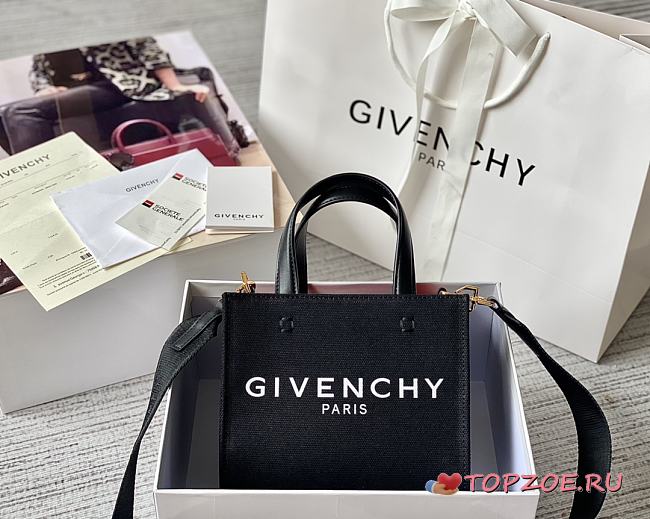 Givenchy tote bag black canvas 19*8*16cm - 1
